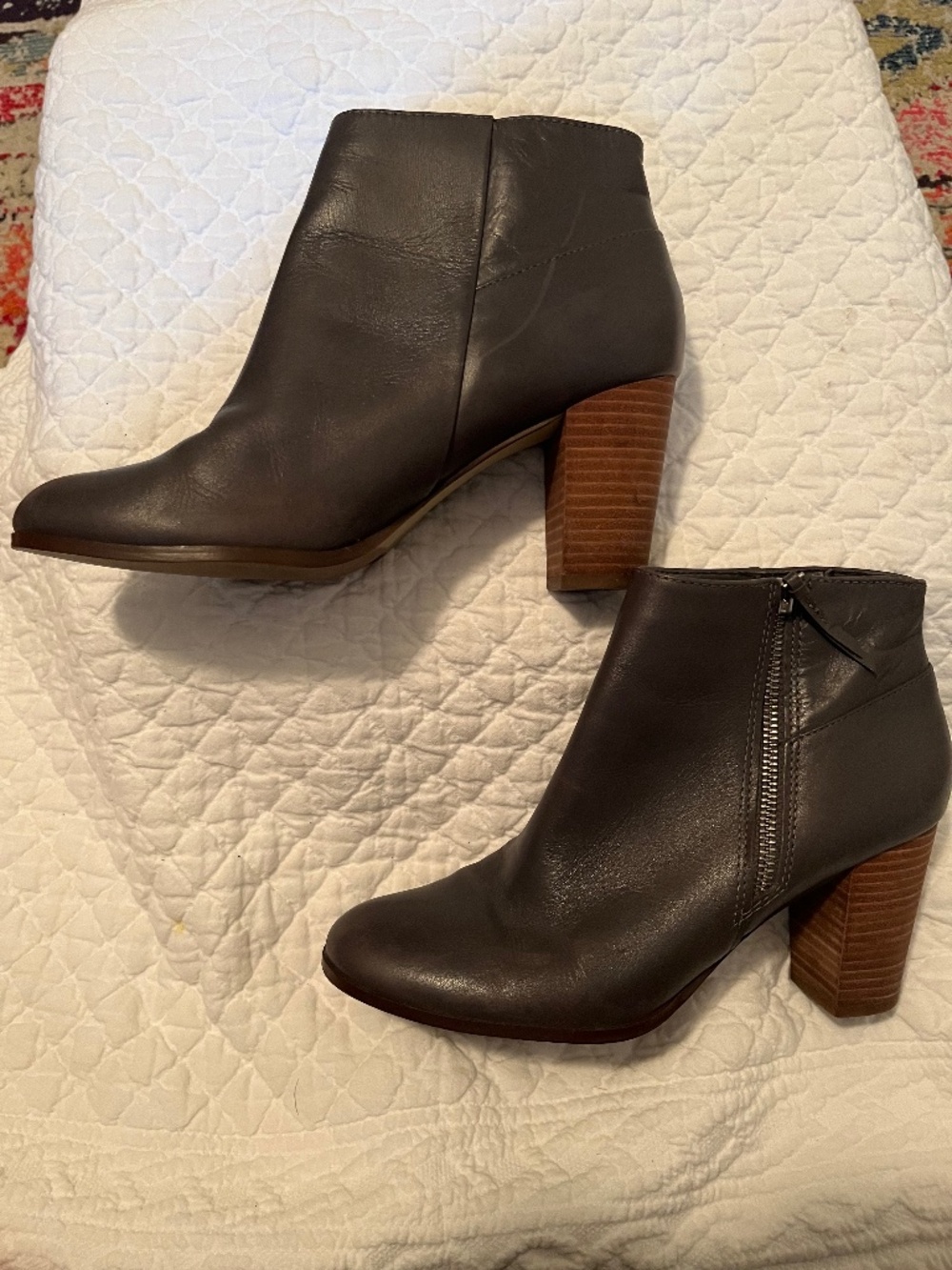 Cole Haan, Grey Leather booties